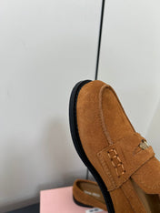 PENNY LOAFERS IN BRONZE BROWN SUEDE