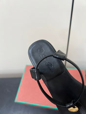 LP MINDIL SANDAL IN BLACK LAMBSKIN