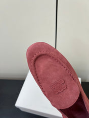 CELINE 26S MAILLON TRIOMPHE LOAFER IN PINK SUEDE