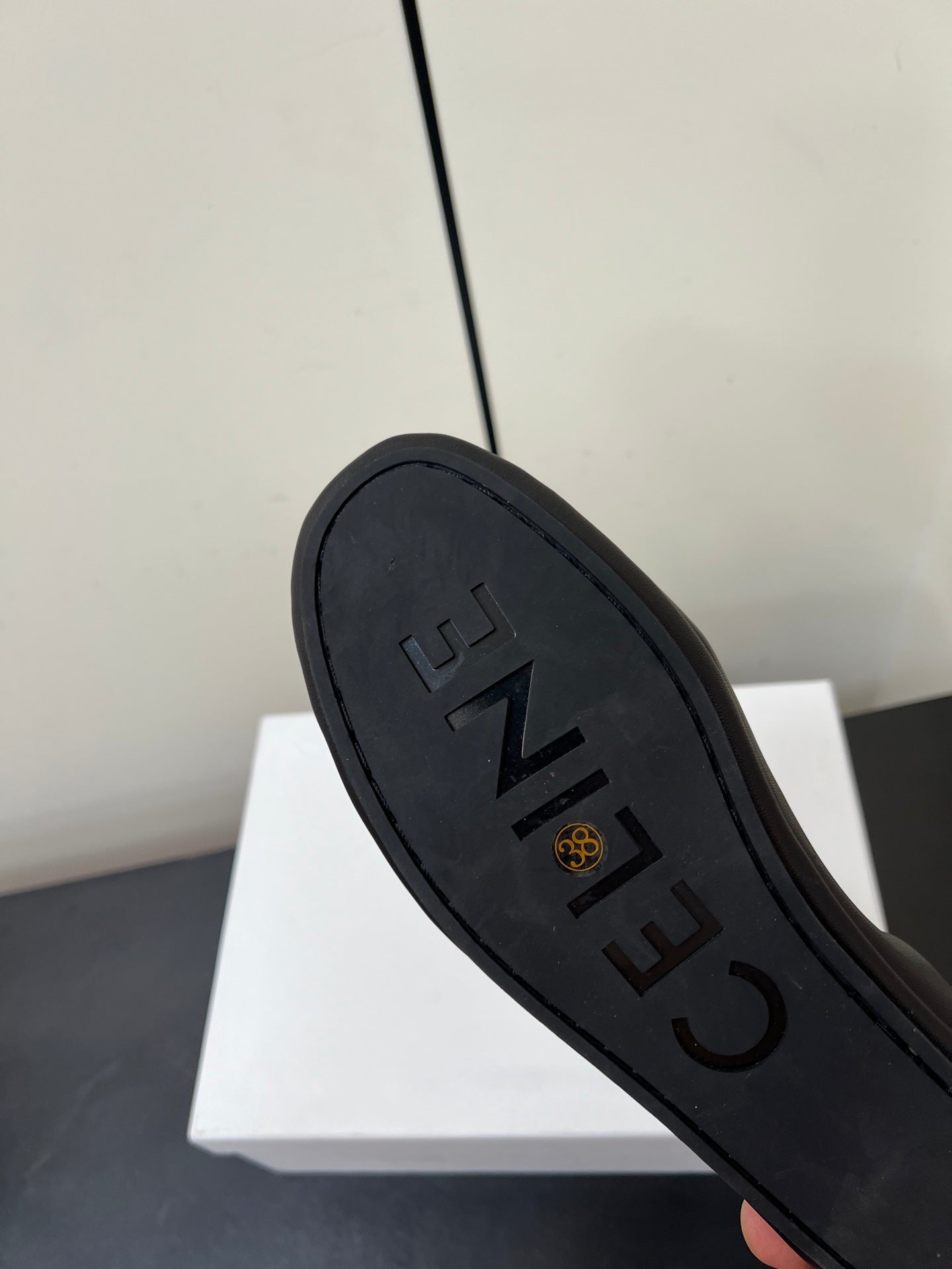 CELINE 26S MAILLON TRIOMPHE LOAFER IN BLACK SOFT CALFSKIN