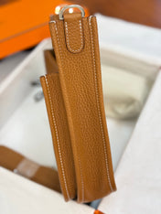 HM 26S EVELYNE BAG 23MM IN ORANGE BROWN GRAINED CALFSKIN