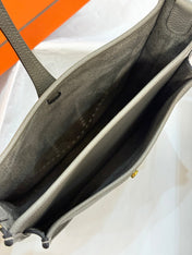 HM 26S EVELYNE BAG 23MM IN GRAY GRAINED CALFSKIN