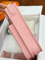 HM 26S EVELYNE BAG 23MM IN PINK GRAINED CALFSKIN