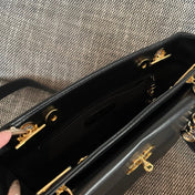 CHANEL 26S FLAP SHOULDER BAG 26 IN BLACK LAMBSKIN GOLD HARDWARE