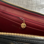 CHANEL 26S QUILTED FLAP BACKPACK 28 IN BLACK LAMBSKIN GOLD HARDWARE