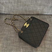 CHANEL 26S QUILTED SHOPPING TOTE BAG 28 IN BLACK CAVIAR CALFSKIN GOLD HARDWARE