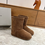 BALENCIAGA 25S ALASKA ANKLE BOOTS IN BROWN SUEDE