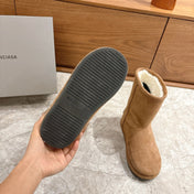 BALENCIAGA 25S ALASKA ANKLE BOOTS IN LIGHT BROWN SUEDE
