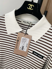 MIUMIU LONG-SLEEVE KNIT POLO STYLE 265