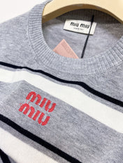 MIUMIU 26S SHORT SLEEVE KNIT SWEATER 1033