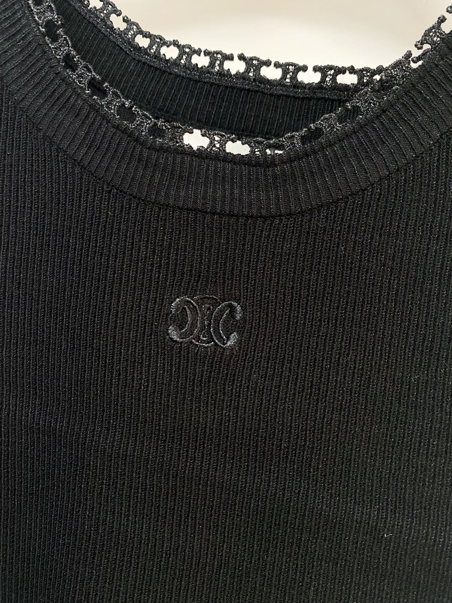 CELINE 26S LOGO RIBBED TANK TOP 194