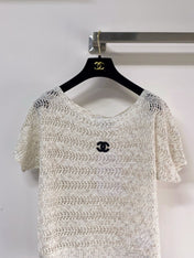 CHANEL 26S SHORT-SLEEVE KNIT TOP STYLE 1088