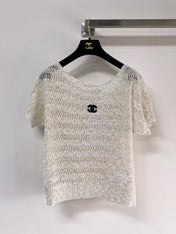 CHANEL 26S SHORT-SLEEVE KNIT TOP STYLE 1088