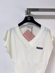 MIUMIU 26S SHORT-SLEEVED SWEATER STYLE 1144