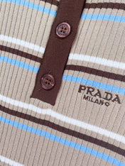 PRADA 26S SHORT-SLEEVED KNIT POLO SHIRT STYLE 893