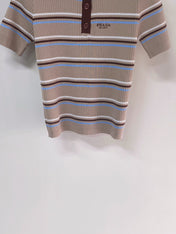 PRADA 26S SHORT-SLEEVED KNIT POLO SHIRT STYLE 893