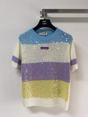 MIUMIU 26S SHORT-SLEEVED SWEATER STYLE 1128