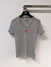 MIUMIU 26S SHORT-SLEEVED SWEATER STYLE 1136
