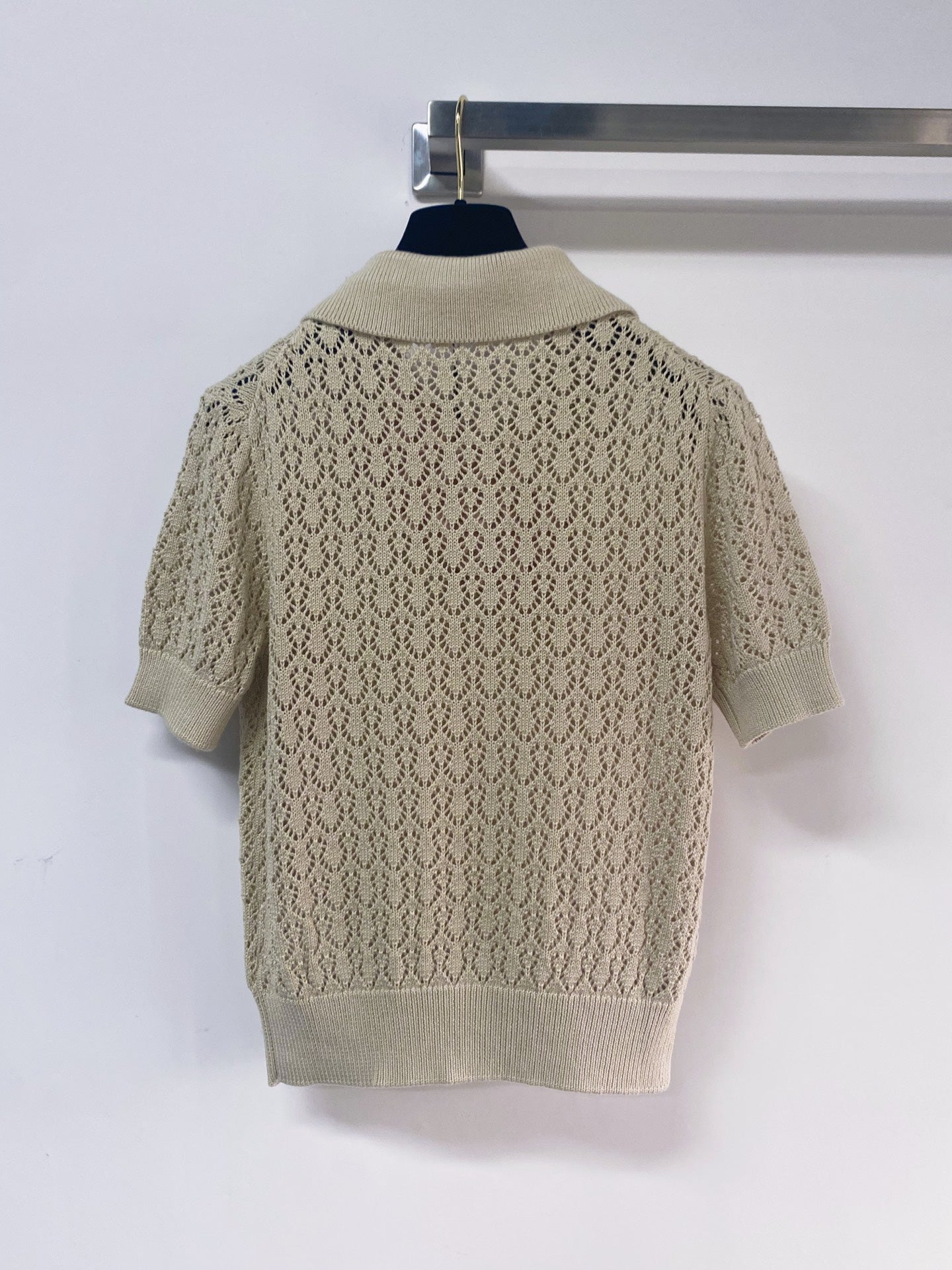 MIUMIU 26S SHORT-SLEEVED KNIT POLO SHIRT STYLE 1137
