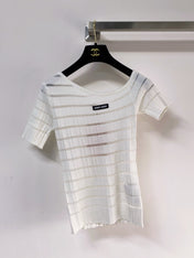 MIUMIU 26S SHORT-SLEEVED SWEATER STYLE 1126
