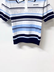 MIUMIU 26S SHORT-SLEEVED KNIT POLO SHIRT STYLE 1122
