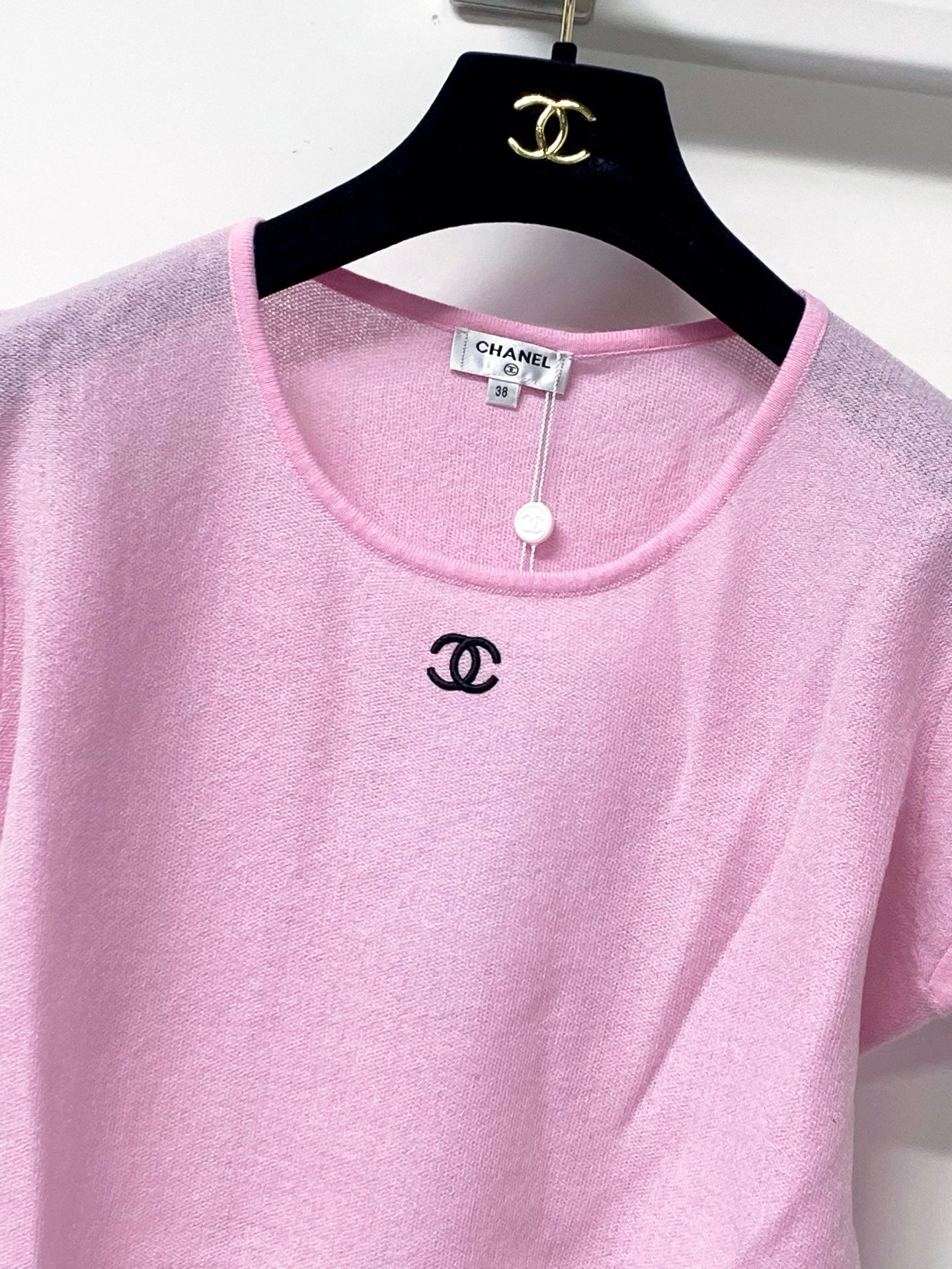 CHANEL 26S CROPPED SHORT-SLEEVED KNIT TOP STYLE 1223