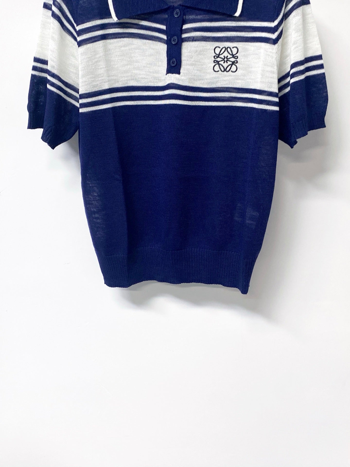 LOEWE 26S SHORT SLEEVE KNIT POLO TOP 494