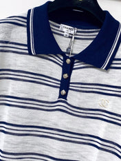 CHANEL 26S SHORT-SLEEVED KNIT POLO SHIRT STYLE 1178