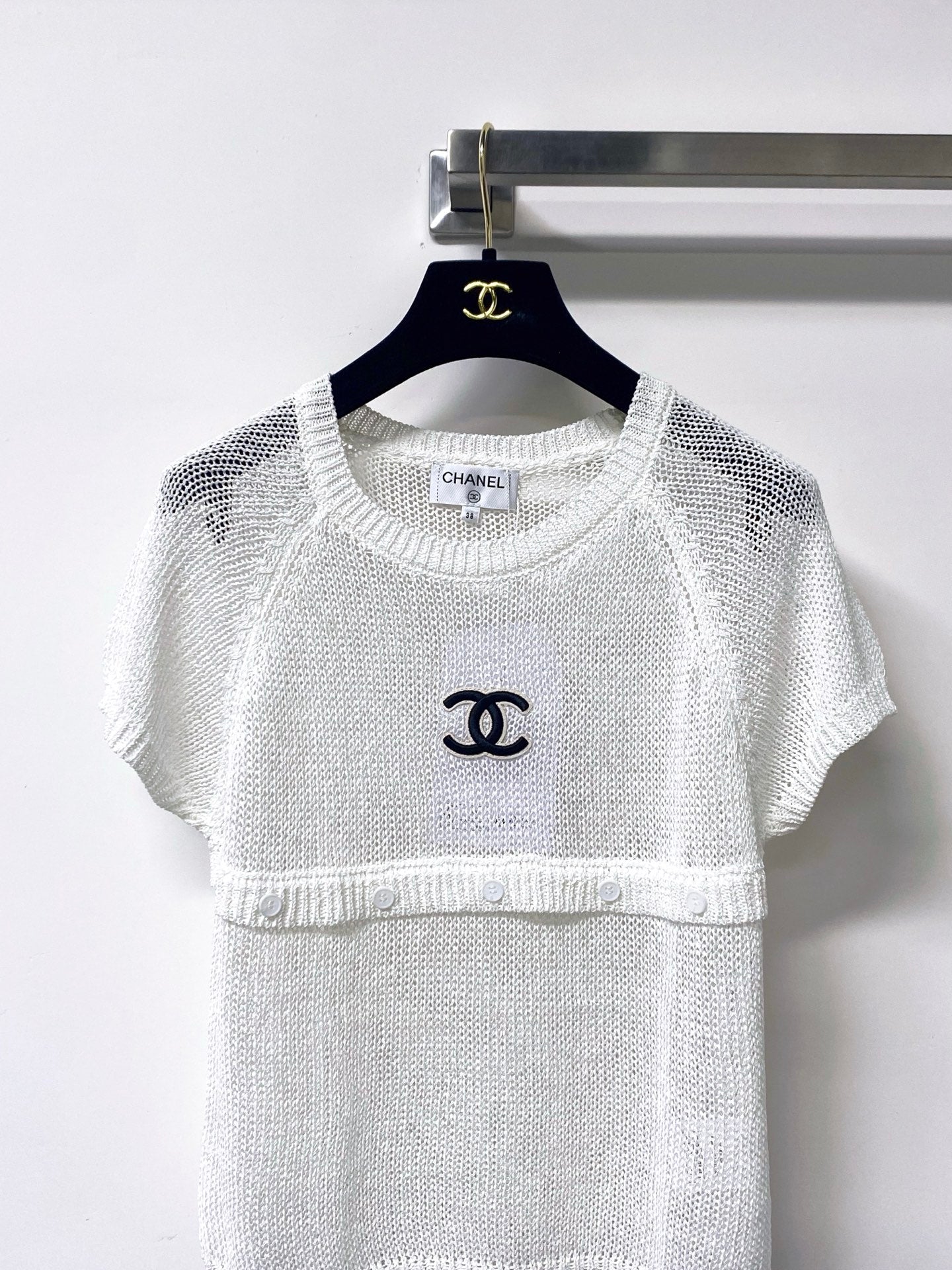 CHANEL 26S SHORT-SLEEVED KNIT SHIRT STYLE 1179