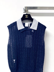 DIOR 26S SLEEVELESS KNIT POLO SHIRT 1287