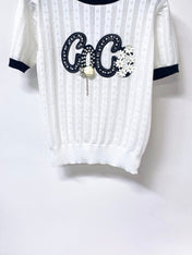 CHANEL 26S SHORT-SLEEVE KNIT TOP STYLE 1170