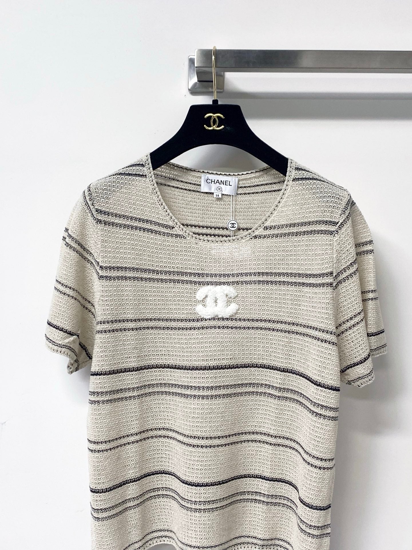 CHANEL 26S SHORT-SLEEVE KNIT TOP STYLE 1130