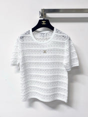 CHANEL 26S SLEEVELESS POLO KNIT TOP STYLE 1138