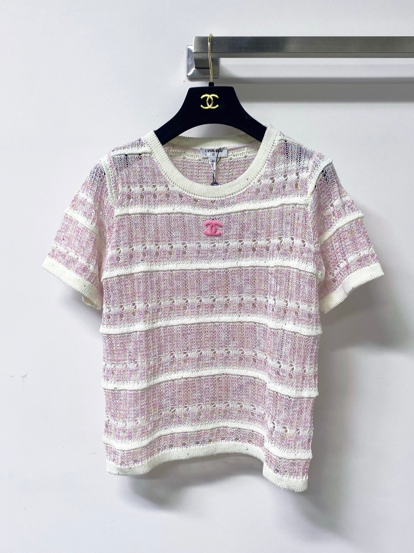 CHANEL 26S SHORT-SLEEVE KNIT TOP STYLE 1144