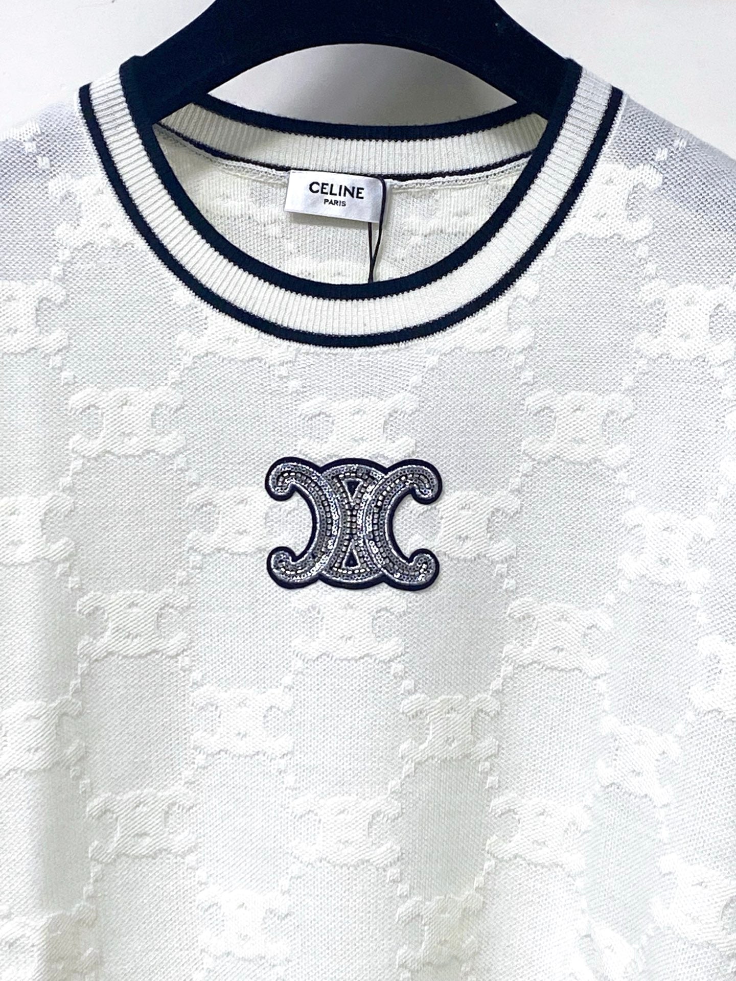 CELINE 26S SHORT SLEEVE KNIT TOP 306