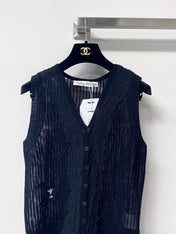 DIOR 26S V-NECK SLEEVELESS KNIT TOP 1244