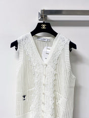 DIOR 26S V-NECK SLEEVELESS KNIT TOP 1243