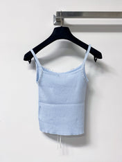 MIUMIU 26S CAMI TOP & OPEN KNIT CROPPED CARDIGAN SET 1173