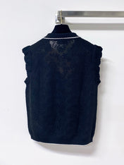 MIUMIU 26S SLEEVELESS KNIT POLO TOP 1150