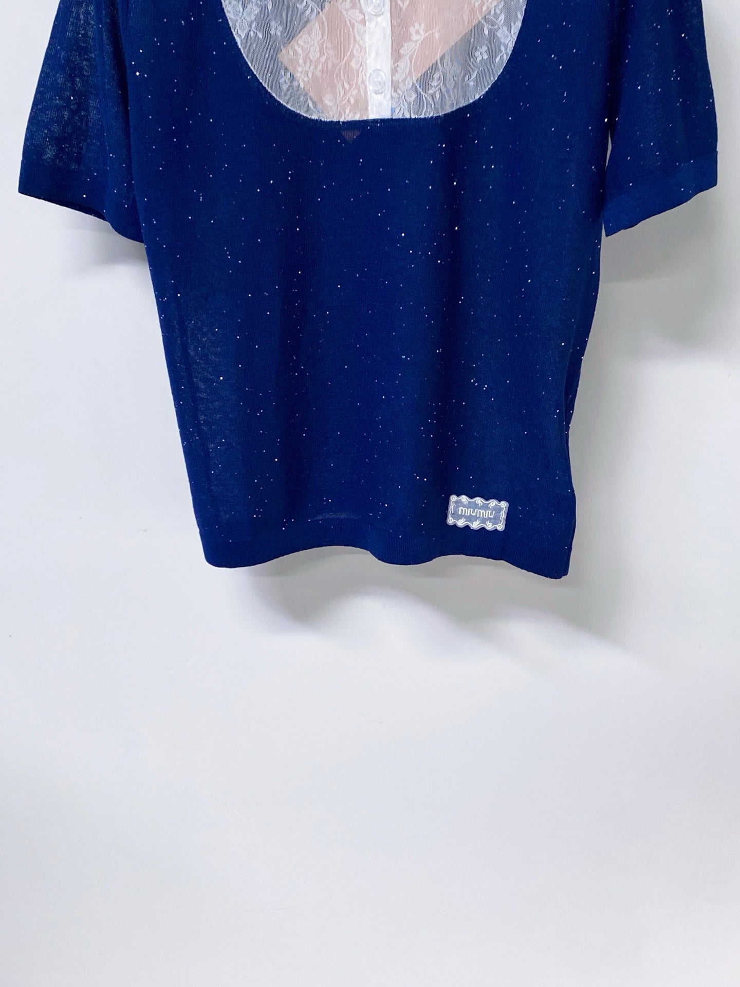 MIUMIU 26S RUFFLED COLLAR POLO SHIRT 1154