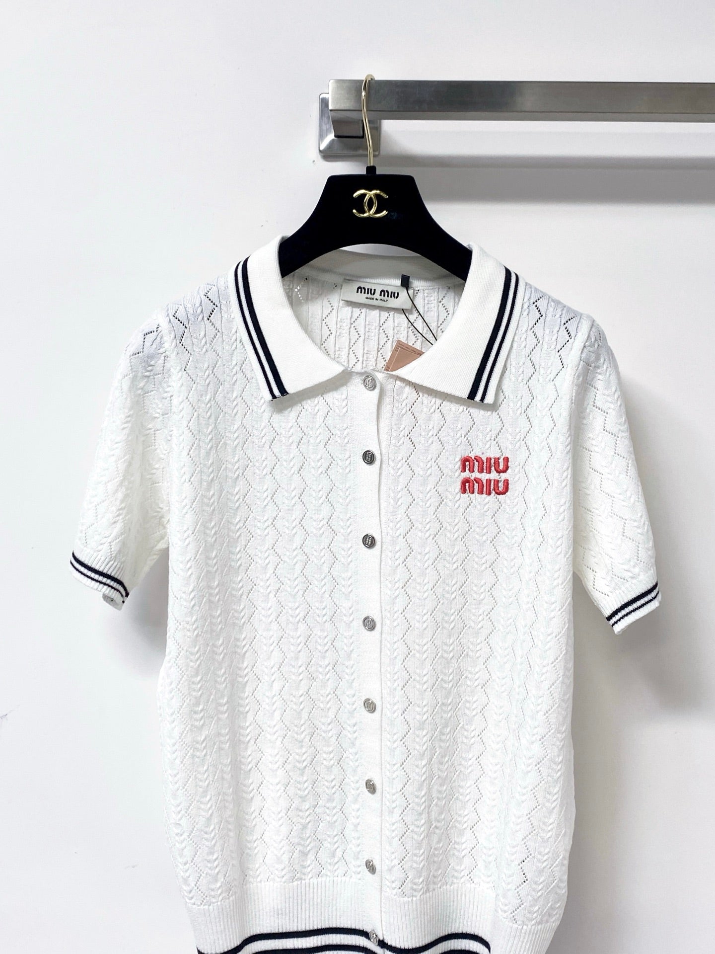 MIUMIU 26S KNIT POLO TOP 1247