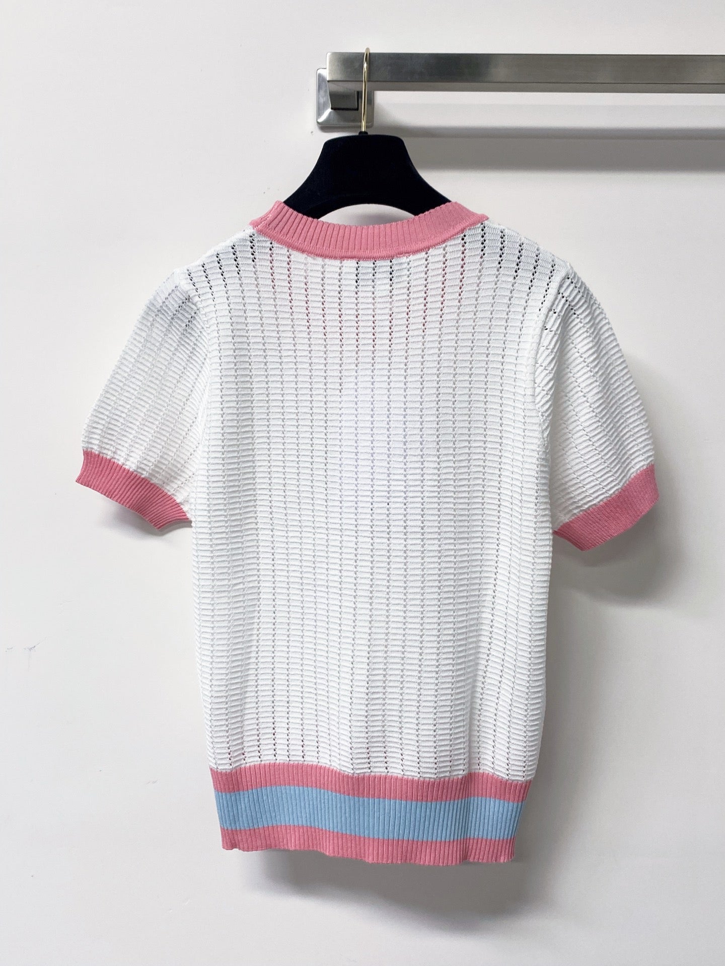 CHANEL 26S SHORT SLEEVE KNIT TOP STYLE 1244