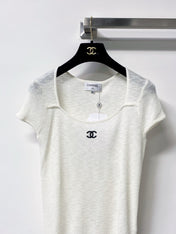 CHANEL 26S KNIT SHORT SLEEVE TOP STYLE 1256