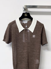 CHANEL 26S KNIT POLO TOP STYLE 1258