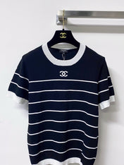 CHANEL 26S SHORT SLEEVE KNIT T-SHIRT STYLE 1267