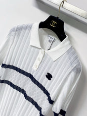 CHANEL 26S SHORT-SLEEVE KNIT POLO 1308