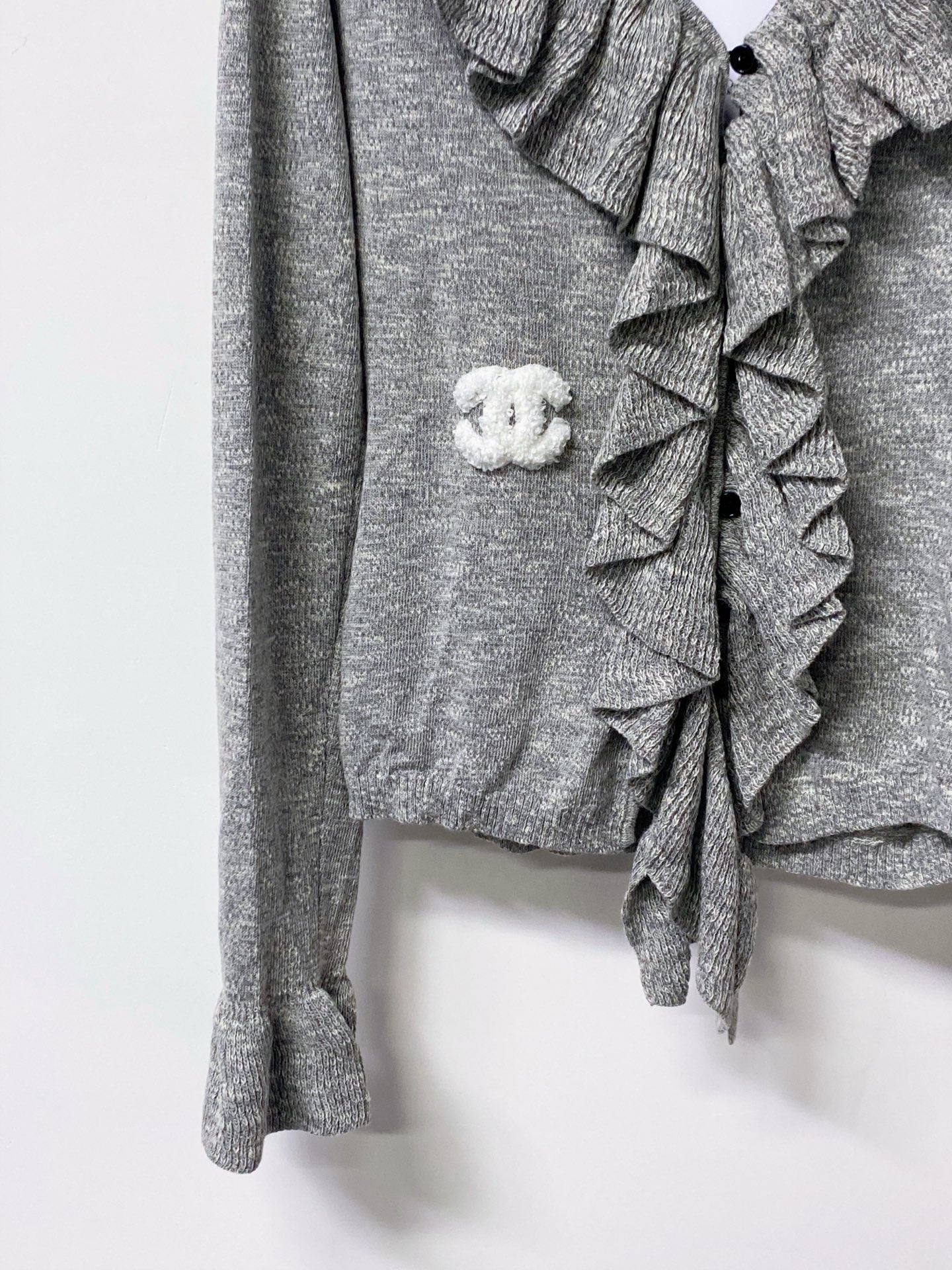 CHANEL 26S RUFFLE KNIT CARDIGAN 1309