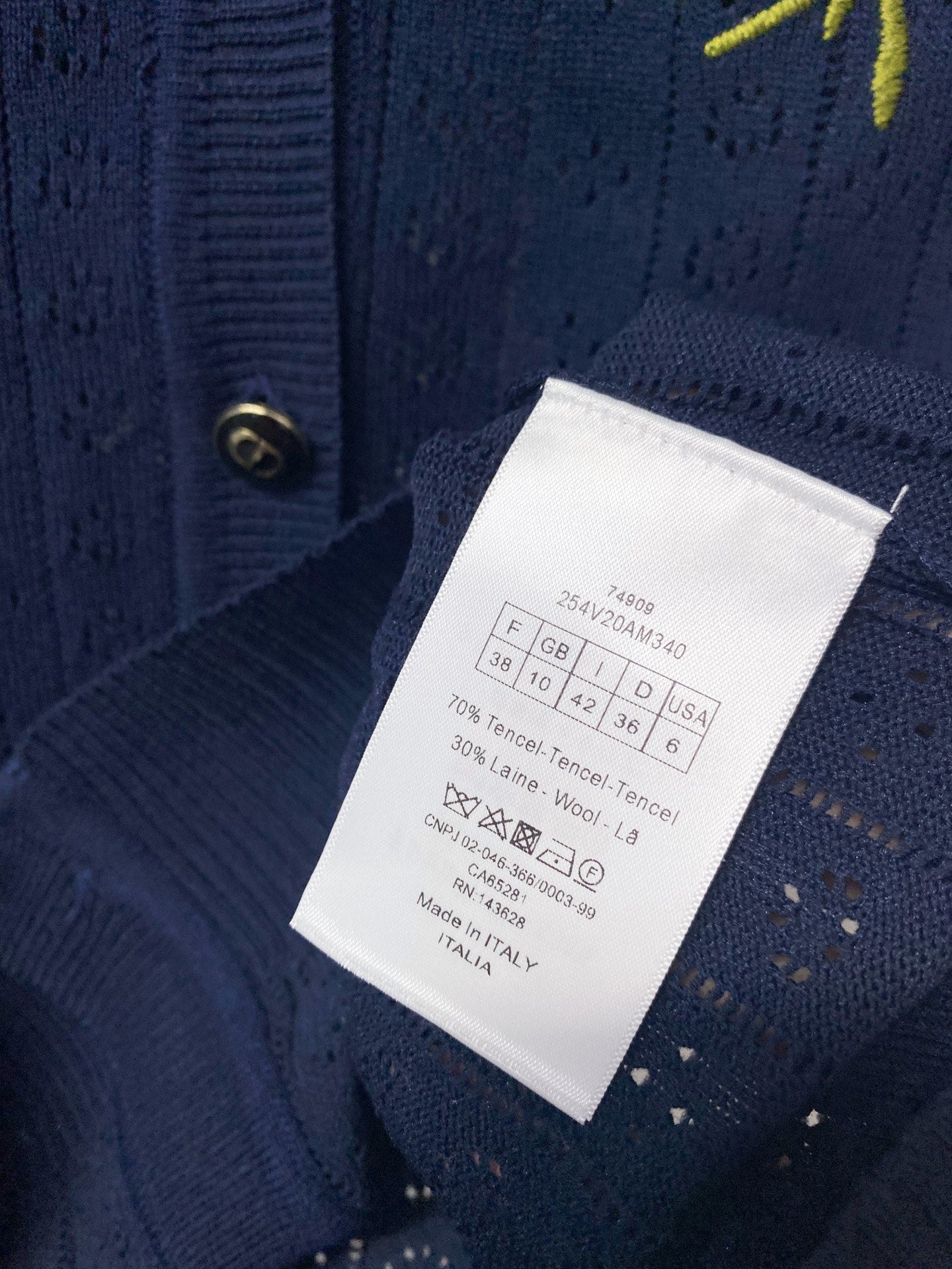 DIOR 26S SHORT-SLEEVE KNIT CARDIGAN 1300