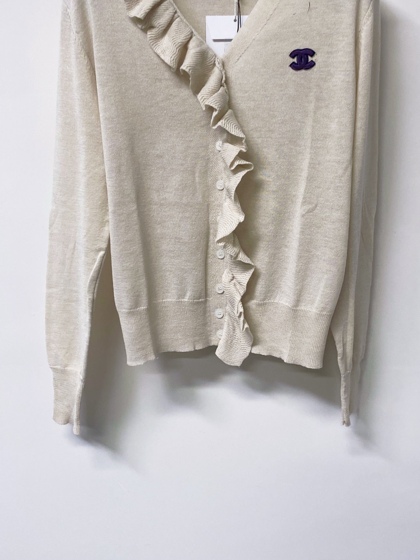 CHANEL 26S RUFFLE KNIT TOP 1618