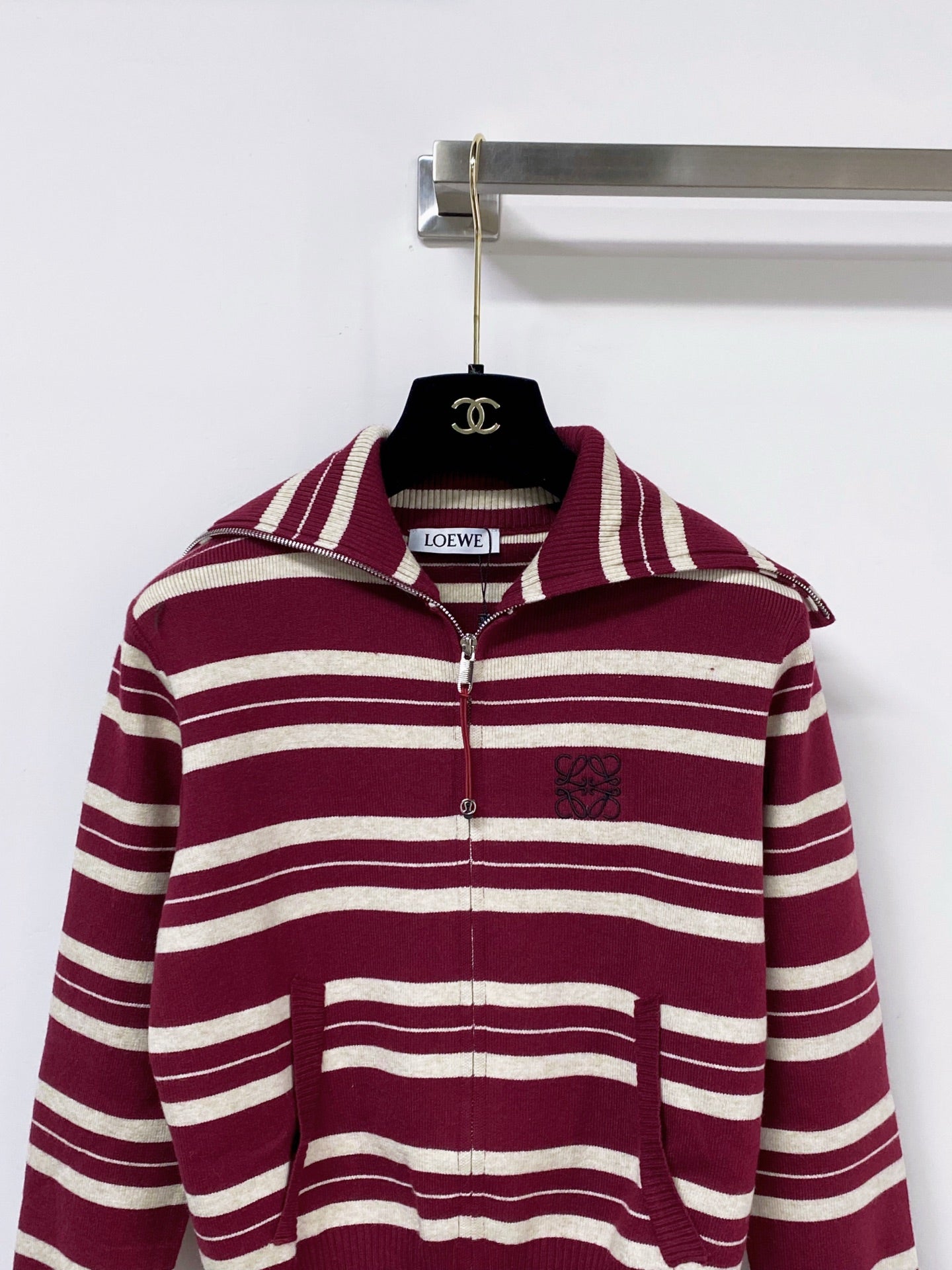 LOEWE 26S ZIP-UP KNIT CARDIGAN 710